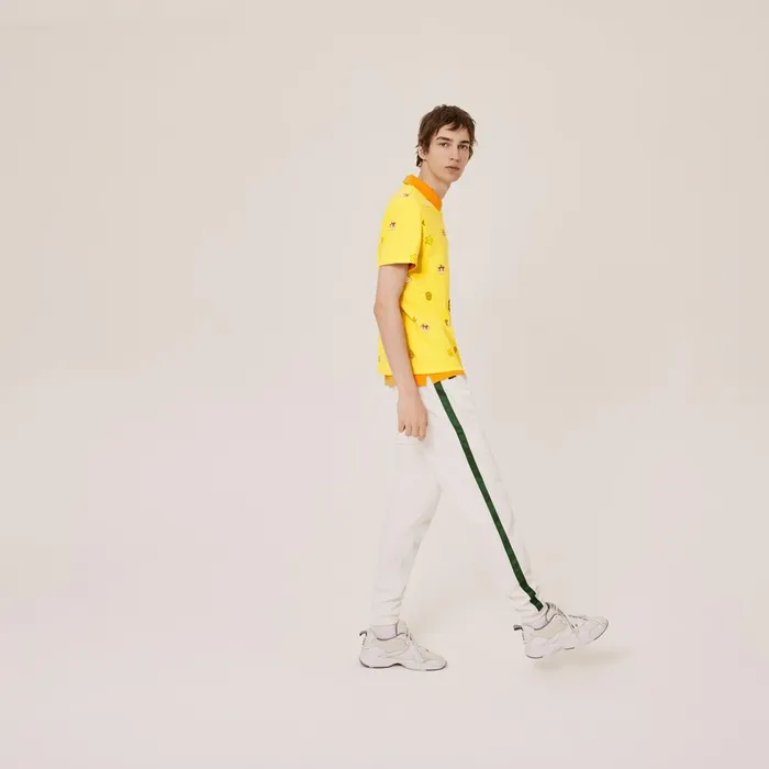 TShirts Lacoste Womens Unisex x FriendsWithYou LimitedEdition Graphic Tshirt Yellow Gift Ideas