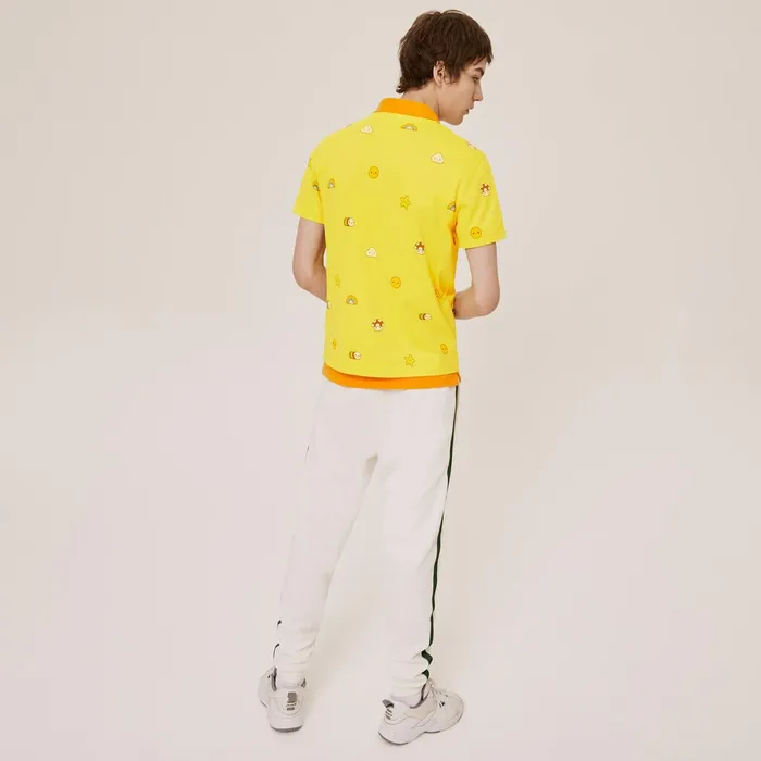 TShirts Lacoste Womens Unisex x FriendsWithYou LimitedEdition Graphic Tshirt Yellow Gift Ideas