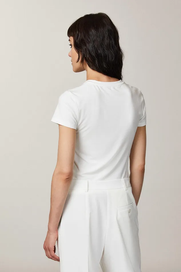 TShirts Women Patrizia Pepe Essential TShirt Bianco