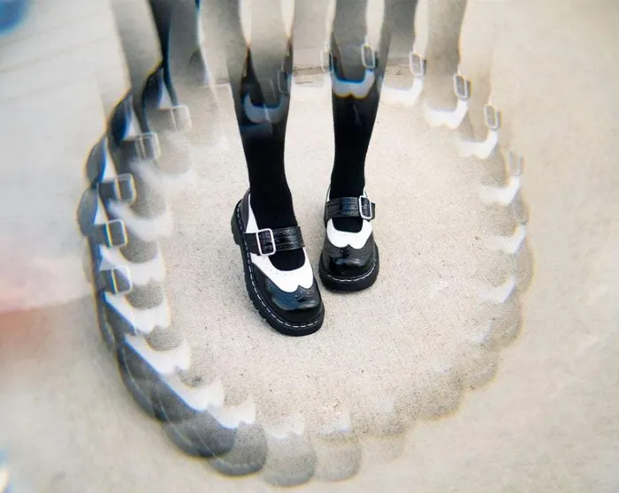 TUK Black And White Brogue Mary Jane Women TUK Shoes Mary Janes TUK Black And White Brogue Mary Jane Women TUK Shoes Mary Janes
