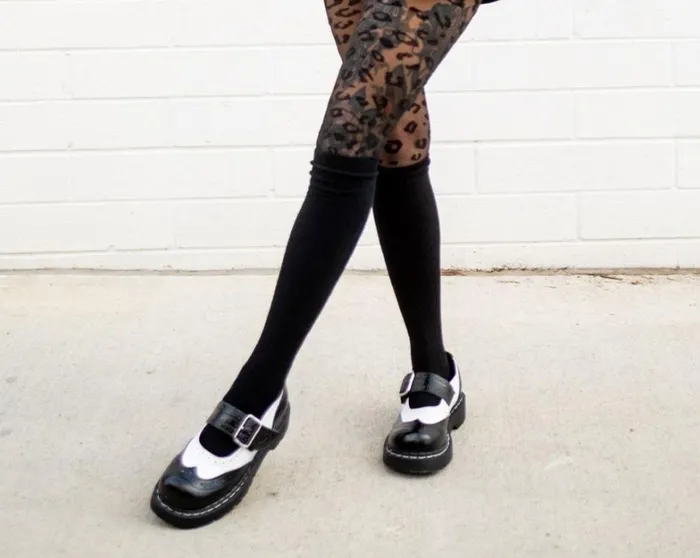 TUK Black And White Brogue Mary Jane Women TUK Shoes Mary Janes TUK Black And White Brogue Mary Jane Women TUK Shoes Mary Janes