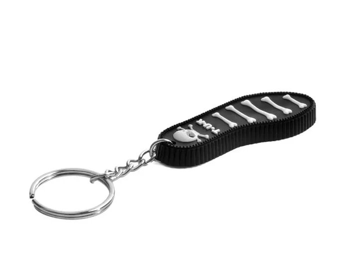 TUK Black Skull and Crossbones Rubber Sole Keychain Adult TUK Shoes Stickers Pins Patches Totes TUK Black Skull and Crossbones Rubber Sole Keychain Adult TUK Shoes Stickers Pins Patches Totes