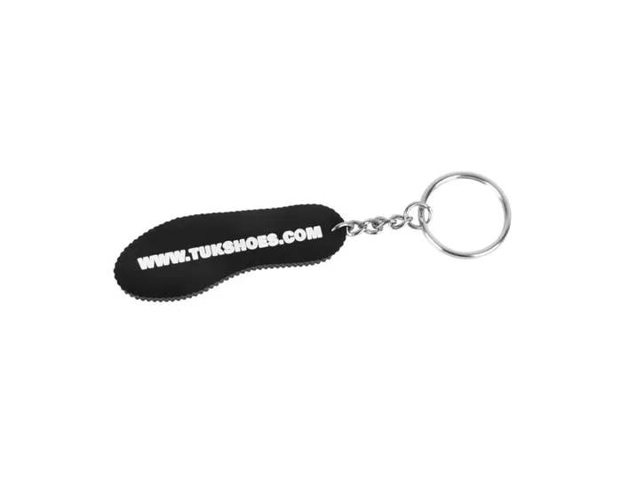 TUK Black Skull and Crossbones Rubber Sole Keychain Adult TUK Shoes Stickers Pins Patches Totes TUK Black Skull and Crossbones Rubber Sole Keychain Adult TUK Shoes Stickers Pins Patches Totes