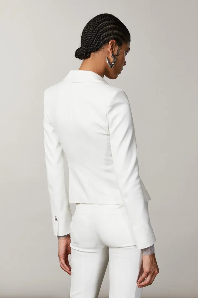 Tailleur Women Patrizia Pepe 2Button Slim Jacket Bianco