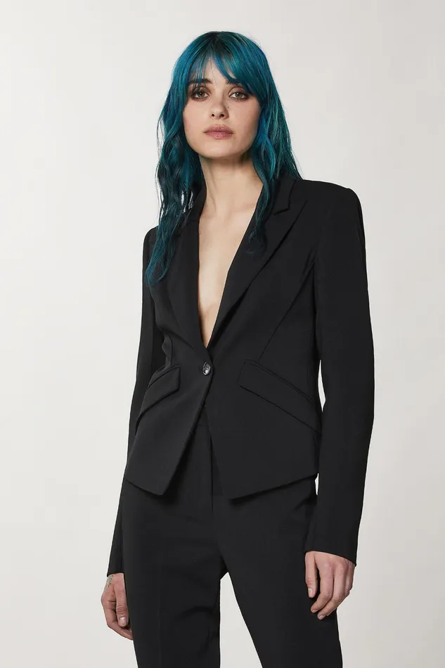 Tailleur Women Patrizia Pepe Essential Crepe Jacket Nero