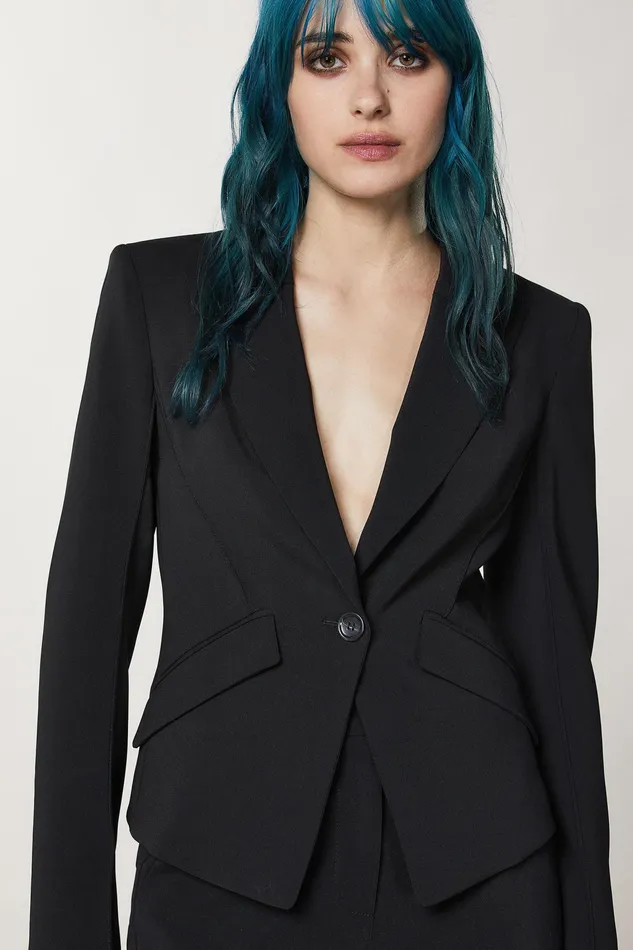 Tailleur Women Patrizia Pepe Essential Crepe Jacket Nero