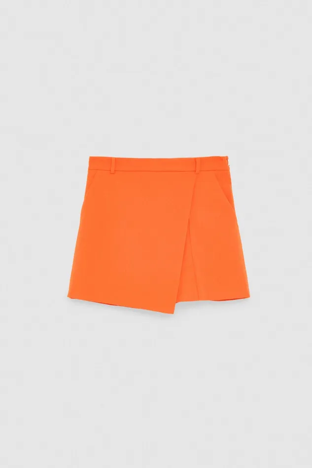 Tailleur Women Patrizia Pepe Essential Crepe Shorts Solar Orange