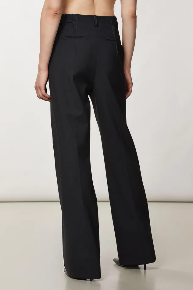 Tailleur Women Patrizia Pepe Essential PalazzoFit Pants Nero