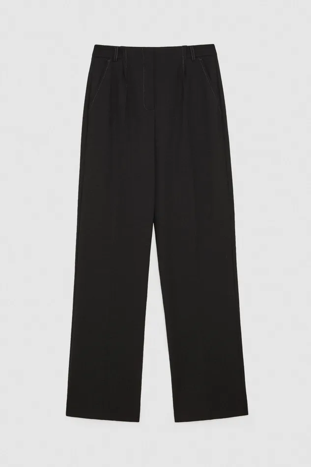 Tailleur Women Patrizia Pepe Essential PalazzoFit Pants Nero