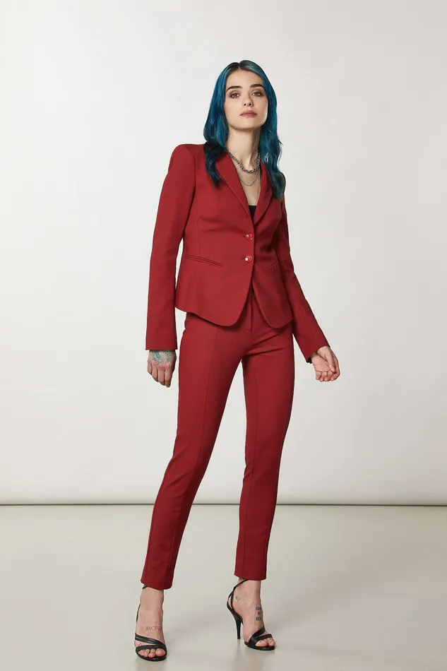 Tailleur Women Patrizia Pepe Slim Pants Martian Red