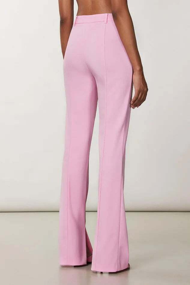 Tailleur Women Patrizia Pepe Slim Pants With Side Slit Fresh Pink