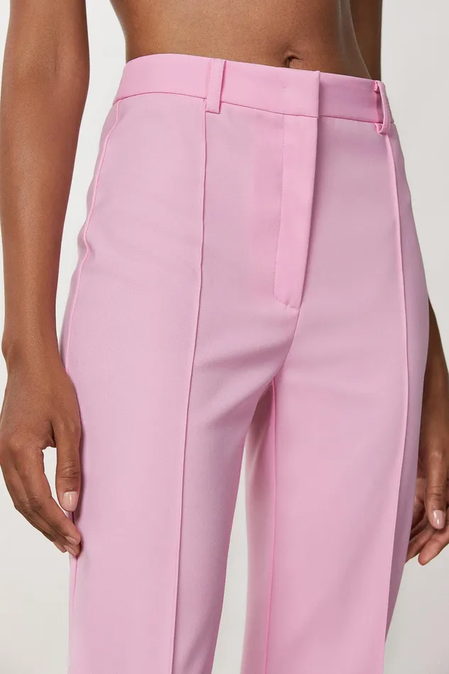 Tailleur Women Patrizia Pepe Slim Pants With Side Slit Fresh Pink