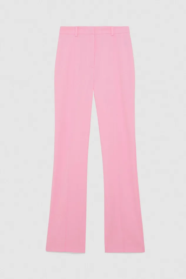 Tailleur Women Patrizia Pepe Slim Pants With Side Slit Fresh Pink