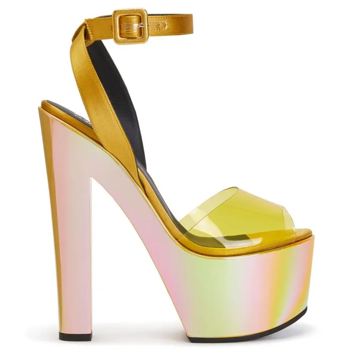 Tarifa Plexi Yellow Women Giuseppe Zanotti Sandals