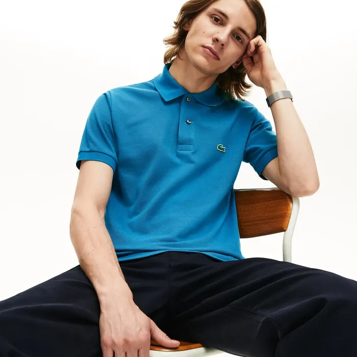 The Original Polo Lacoste Mens L1212 Polo Blue Popular