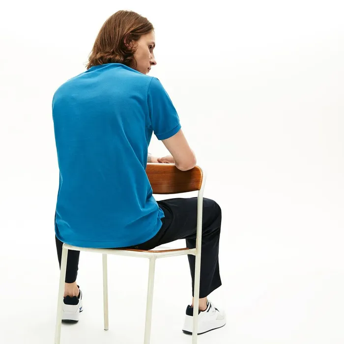 The Original Polo Lacoste Mens L1212 Polo Blue Popular