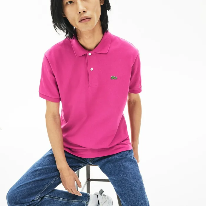 The Original Polo Lacoste Mens L1212 Polo Fushia Pink Online