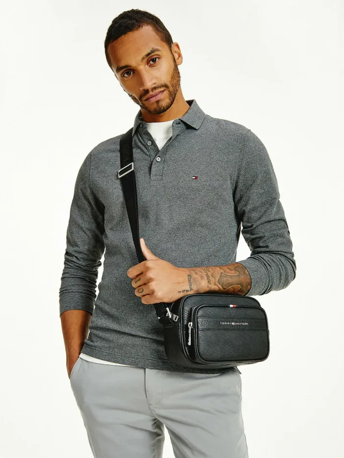 Tommy Hilfiger 1985 Collection Moulin Slim Long Sleeve Polo Dark Grey Heather Mens Polo Shirts Popular Tommy Hilfiger 1985 Collection Moulin Slim Long Sleeve Polo Dark Grey Heather Mens Polo Shirts Popular