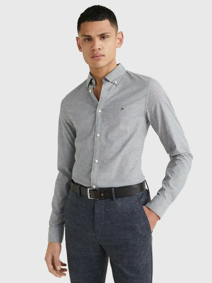 Tommy Hilfiger 1985 Collection Polygiene Slim Fit Shirt Desert Sky Mens Shirts For Sale Tommy Hilfiger 1985 Collection Polygiene Slim Fit Shirt Desert Sky Mens Shirts For Sale