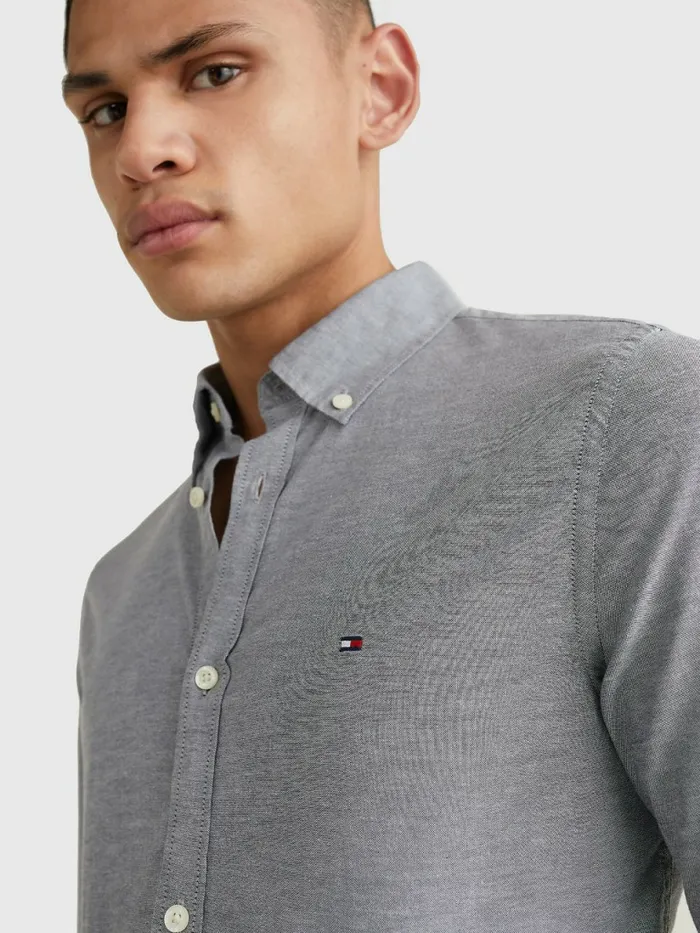 Tommy Hilfiger 1985 Collection Polygiene Slim Fit Shirt Desert Sky Mens Shirts For Sale
