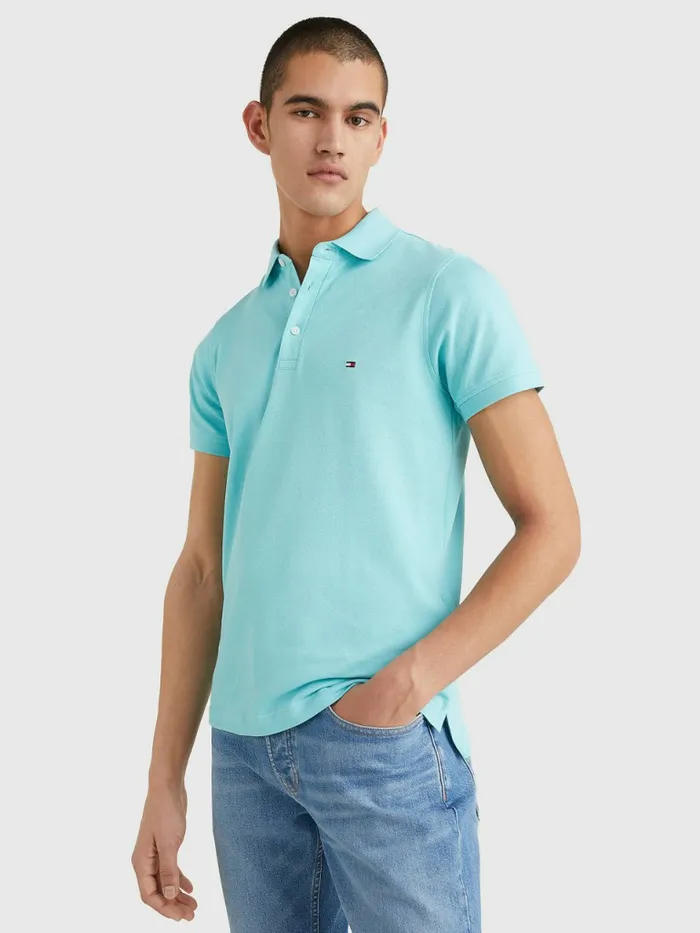 Tommy Hilfiger 1985 Collection Slim Fit Polo Arctic Aqua Mens Polo Shirts Cheap On Sale Tommy Hilfiger 1985 Collection Slim Fit Polo Arctic Aqua Mens Polo Shirts Cheap On Sale