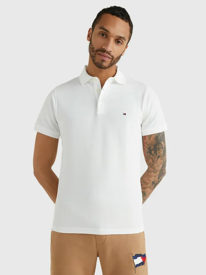 Tommy Hilfiger 1985 Collection Slim Fit Polo White Mens Polo Shirts For Sale