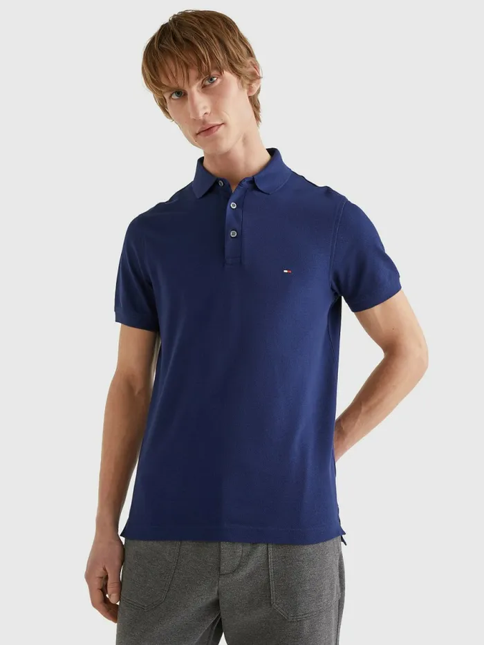 Tommy Hilfiger 1985 Collection Slim Fit Polo Yale Navy Mens Polo Shirts Sale