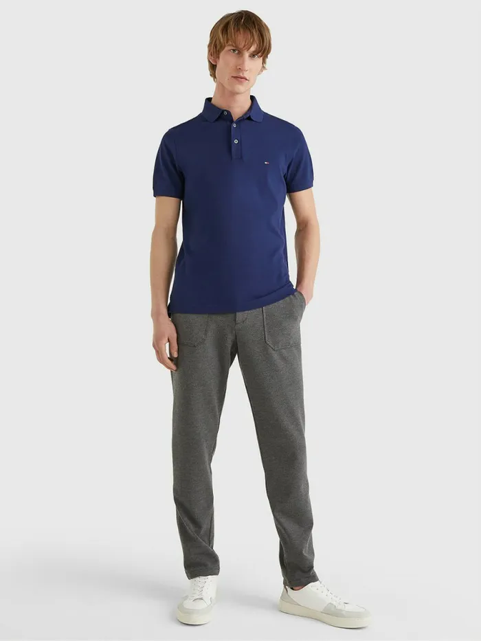Tommy Hilfiger 1985 Collection Slim Fit Polo Yale Navy Mens Polo Shirts Sale