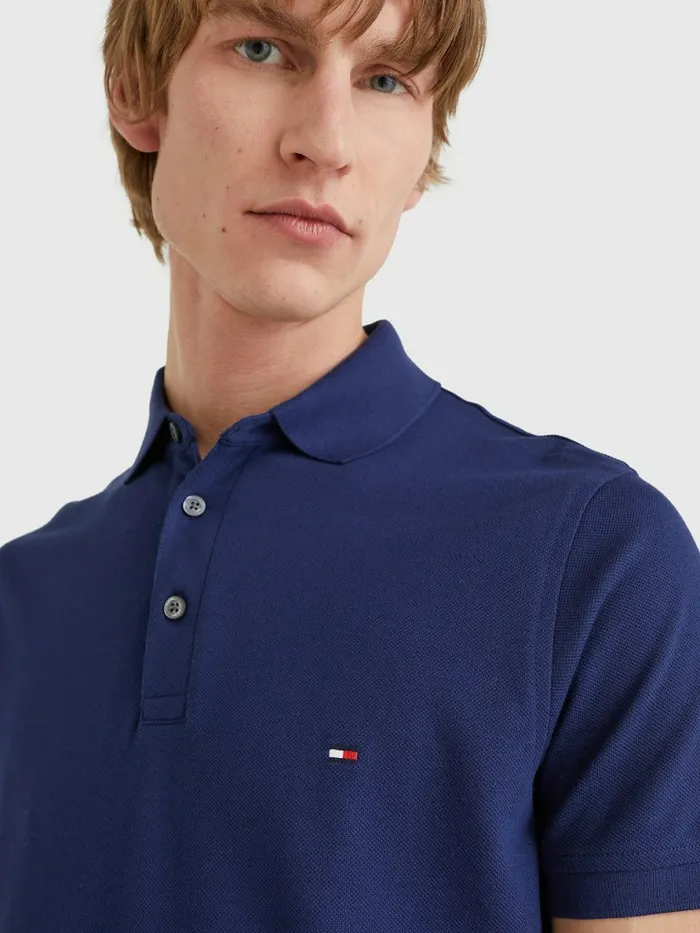 Tommy Hilfiger 1985 Collection Slim Fit Polo Yale Navy Mens Polo Shirts Sale