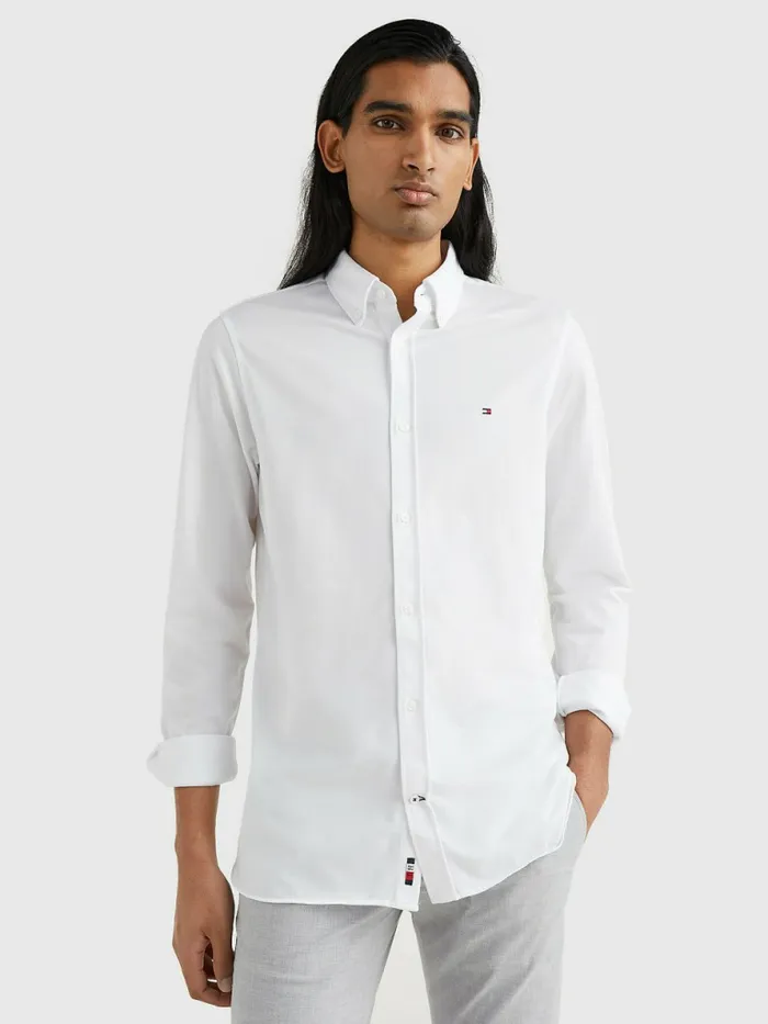 Tommy Hilfiger 1985 Collection Slim Fit Shirt White Mens Shirts Gift 4 You