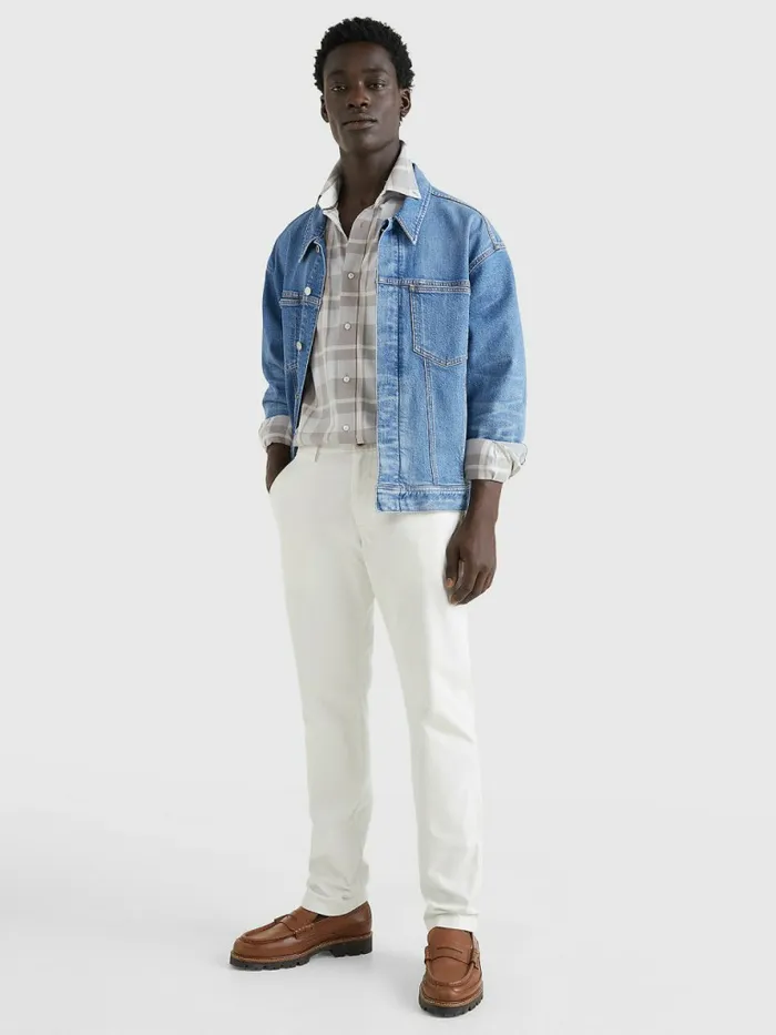 Tommy Hilfiger 1985 Collection Straight Chinos Ivory Mens Trousers