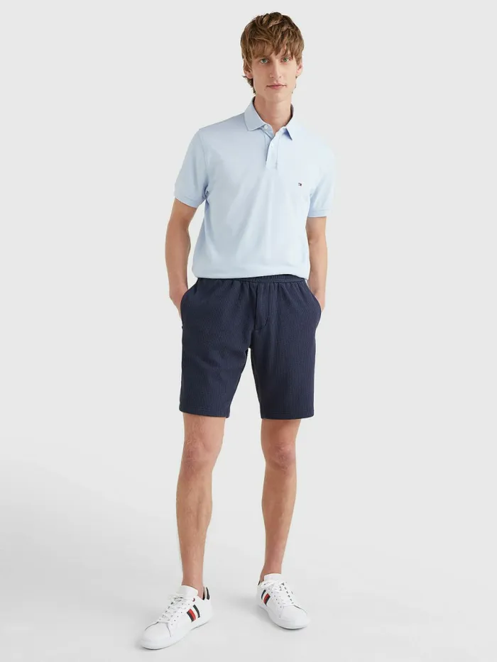 Tommy Hilfiger 1985 Collection Th Flex Polo Breezy Blue Mens Polo Shirts Popular