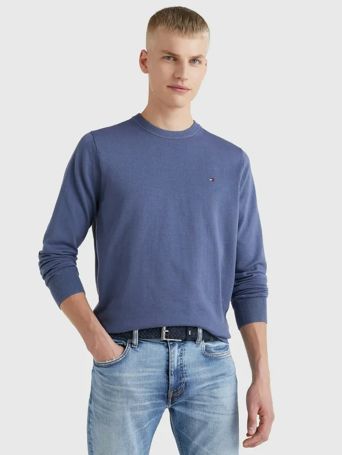 Tommy Hilfiger 1985 Collection Th Flex Sweatshirt Faded Indigo Mens Knitwear Fashion Tommy Hilfiger 1985 Collection Th Flex Sweatshirt Faded Indigo Mens Knitwear Fashion