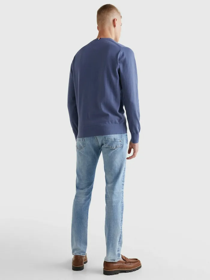 Tommy Hilfiger 1985 Collection Th Flex Sweatshirt Faded Indigo Mens Knitwear Fashion