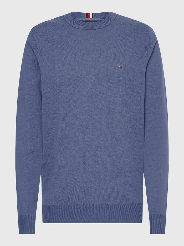 Tommy Hilfiger 1985 Collection Th Flex Sweatshirt Faded Indigo Mens Knitwear Fashion