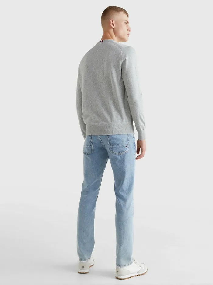 Tommy Hilfiger 1985 Collection Th Flex Sweatshirt Light Grey Heather Mens Knitwear Gift Ideas