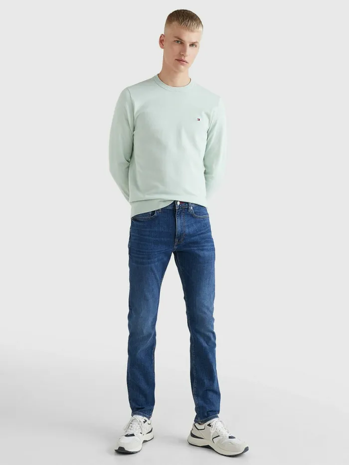 Tommy Hilfiger 1985 Collection Th Flex Sweatshirt Minty Essence Mens Knitwear Casaul