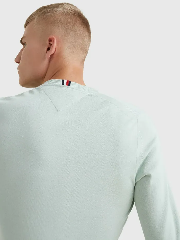 Tommy Hilfiger 1985 Collection Th Flex Sweatshirt Minty Essence Mens Knitwear Casaul