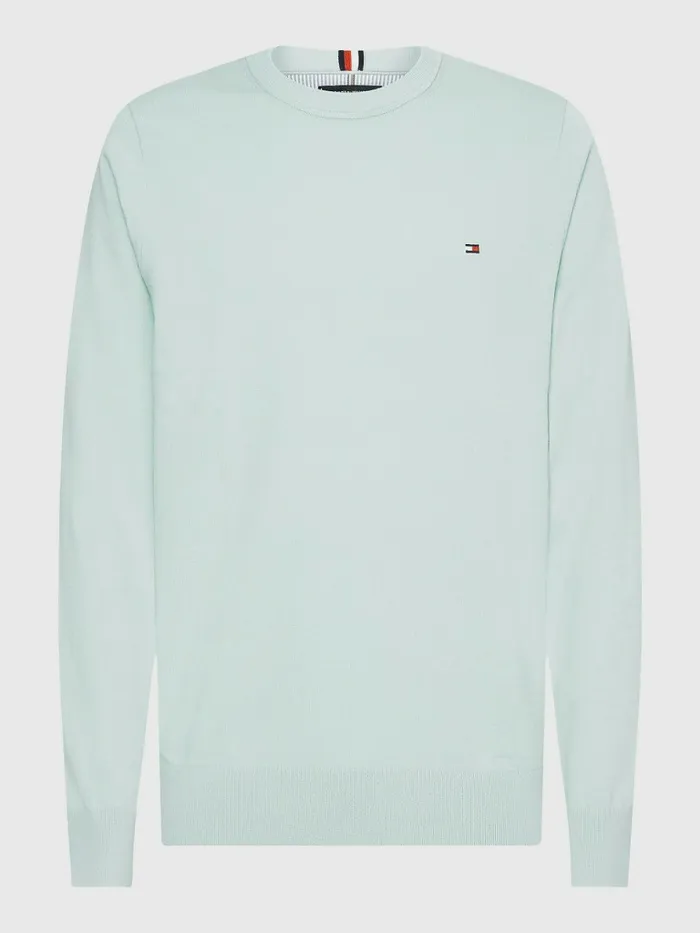 Tommy Hilfiger 1985 Collection Th Flex Sweatshirt Minty Essence Mens Knitwear Casaul