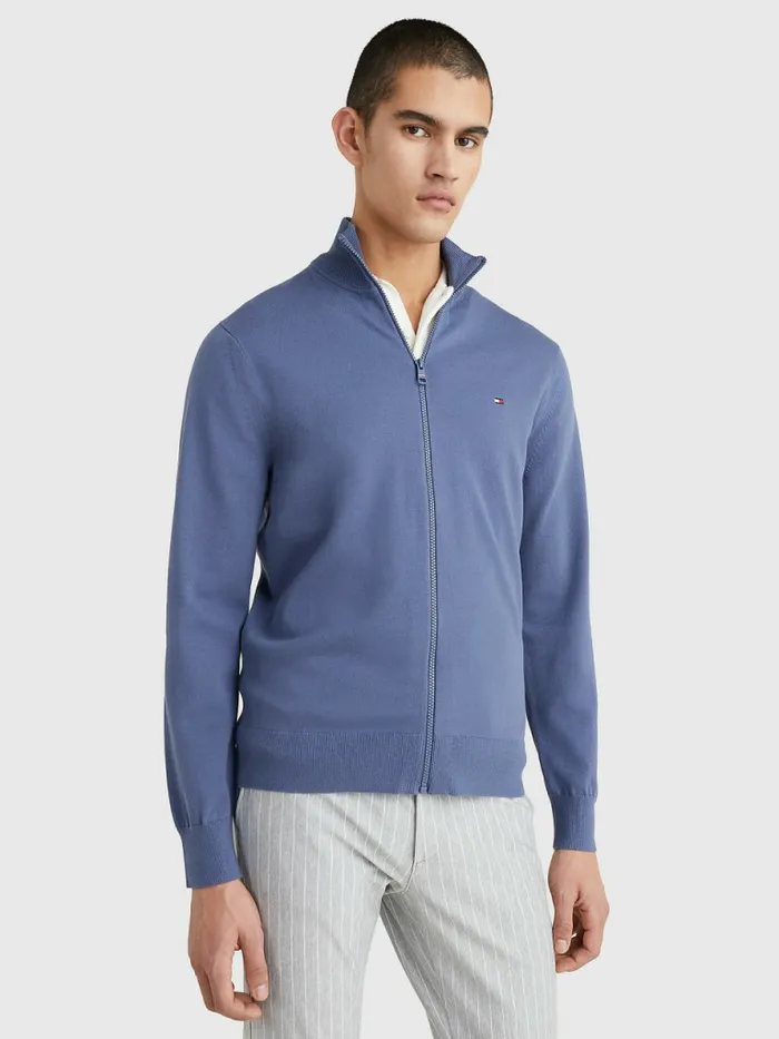 Tommy Hilfiger 1985 Collection Th Flex ZipThru Cardigan Faded Indigo Mens Knitwear Near Me Tommy Hilfiger 1985 Collection Th Flex ZipThru Cardigan Faded Indigo Mens Knitwear Near Me