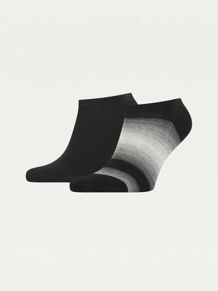 Tommy Hilfiger 2Pack Baja Stripe Trainer Socks Black Mens Socks Online