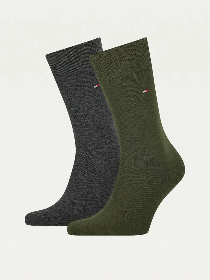 Tommy Hilfiger 2Pack Classics Socks Olive Mens Socks Gift Ideas