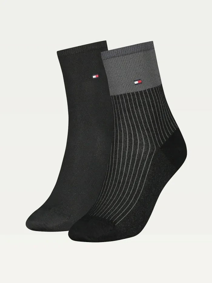Tommy Hilfiger 2Pack ColourBlocked Ankle Socks Black Womens Socks and Hosiery Fashion Tommy Hilfiger 2Pack ColourBlocked Ankle Socks Black Womens Socks and Hosiery Fashion