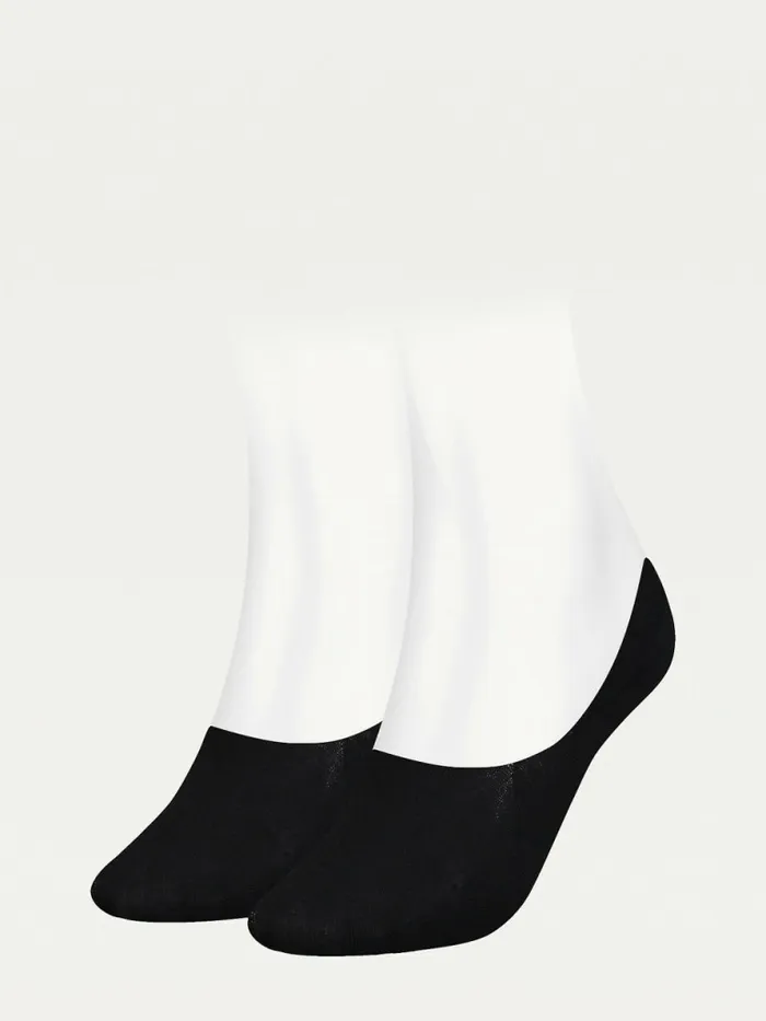 Tommy Hilfiger 2Pack Flag Footie Socks Black Womens Socks and Hosiery Casaul