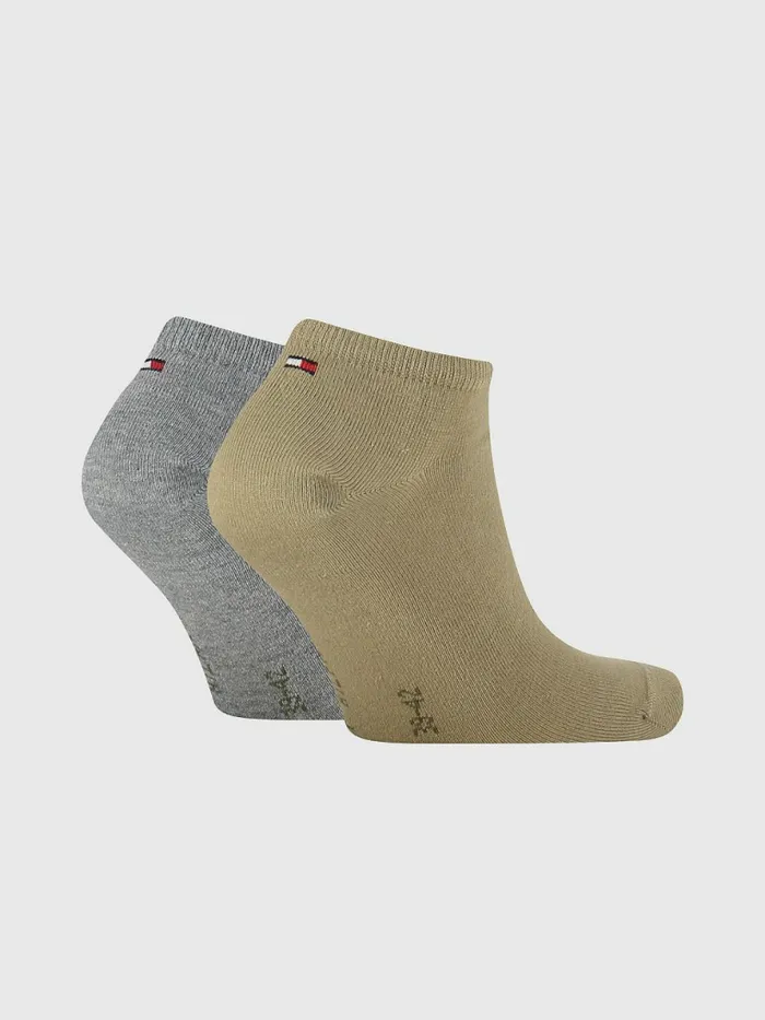 Tommy Hilfiger 2Pack Flag Trainer Socks Olive Combo Mens Socks Casaul