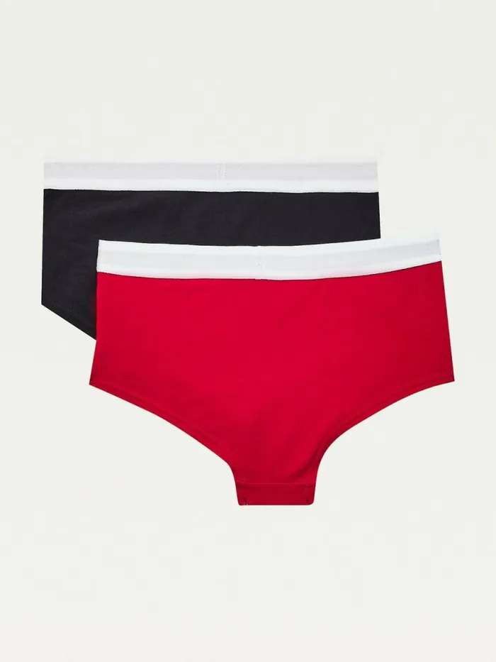 Tommy Hilfiger 2Pack Original Logo Briefs Primary RedDesert Sky Girls Underwear and Socks Cheap On Sale