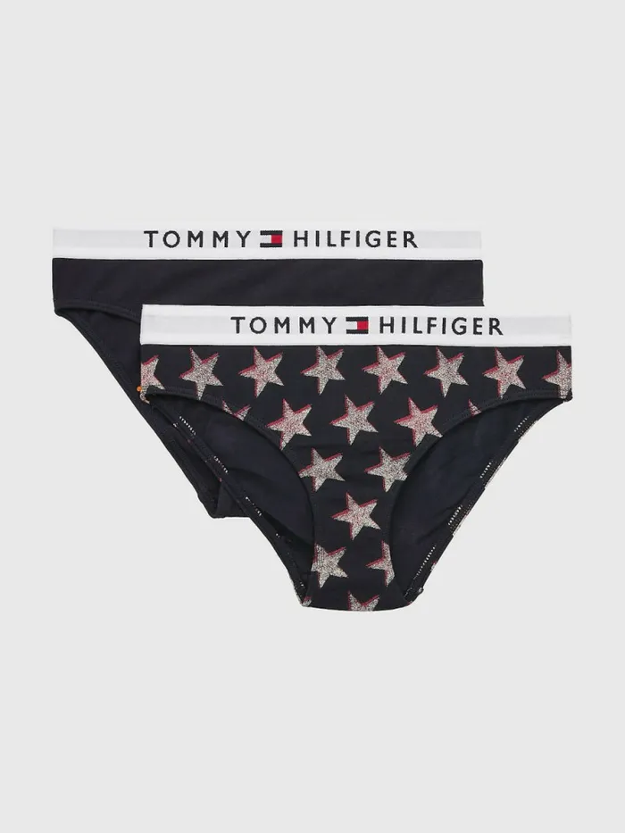 Tommy Hilfiger 2Pack Original Logo Waistband Briefs Offset StarsDesert Sky Girls Underwear and Socks For Sale Tommy Hilfiger 2Pack Original Logo Waistband Briefs Offset StarsDesert Sky Girls Underwear and Socks For Sale