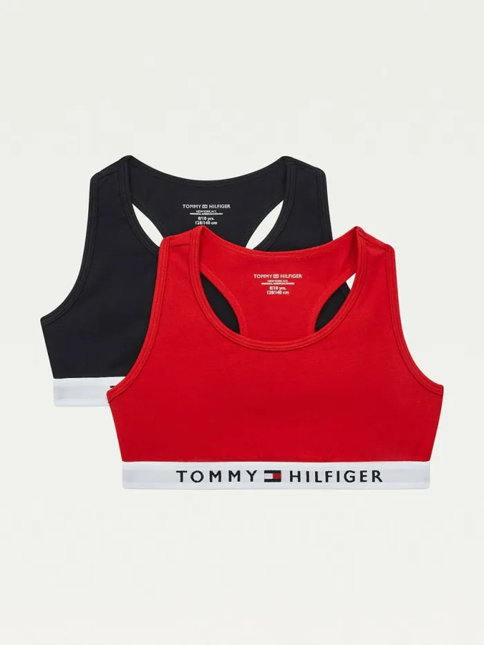 Tommy Hilfiger 2Pack Original Racerback Bralettes Primary RedDesert Sky Girls Underwear and Socks On Sale Tommy Hilfiger 2Pack Original Racerback Bralettes Primary RedDesert Sky Girls Underwear and Socks On Sale
