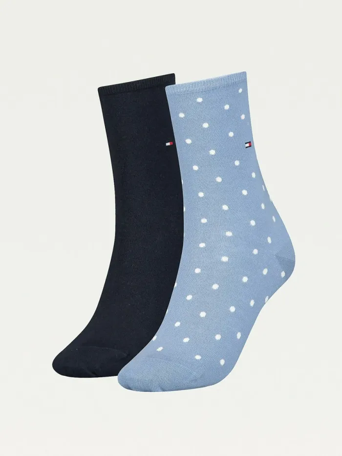 Tommy Hilfiger 2Pack Polka Dot Socks Light Blue Womens Socks and Hosiery Sale