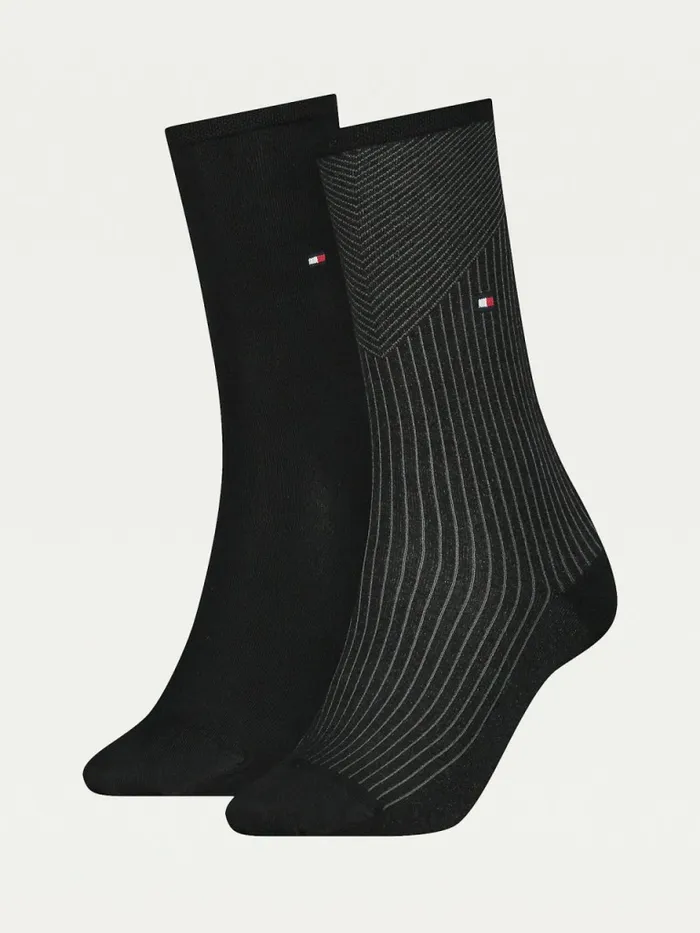 Tommy Hilfiger 2Pack Ribbed Tencel Socks Black Womens Socks and Hosiery Online Tommy Hilfiger 2Pack Ribbed Tencel Socks Black Womens Socks and Hosiery Online